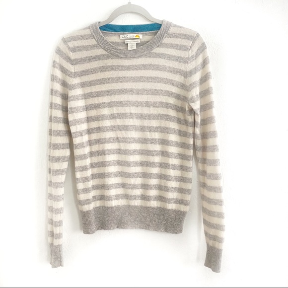 100% Cashmere C & C California stripe sweater - Picture 2 of 6